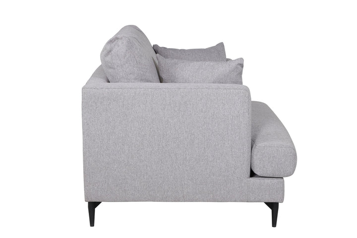 Venture Home Sofia Single Sofa - Black / Grey Fabric