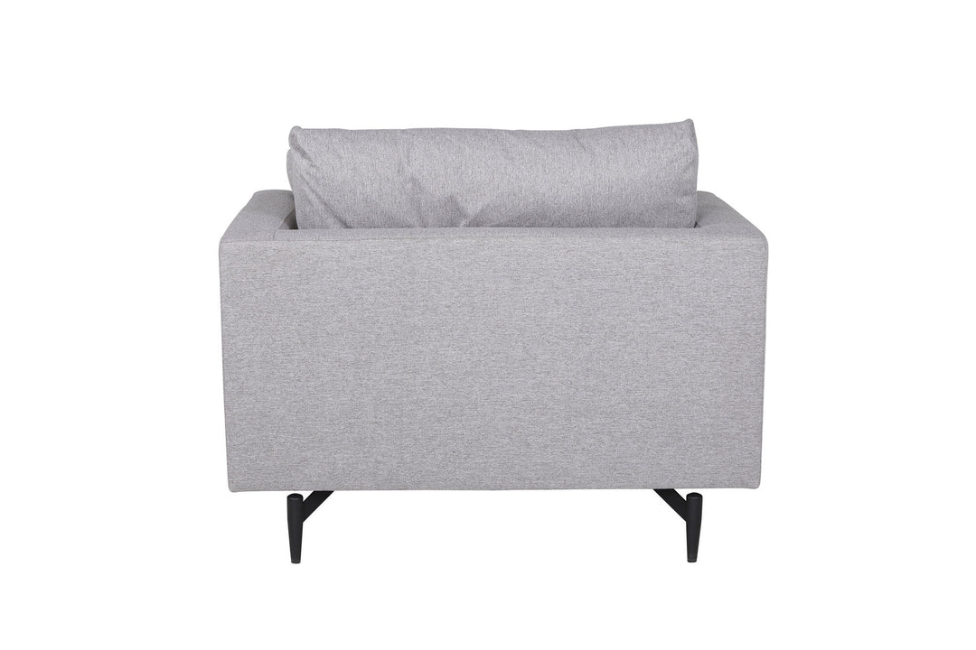 Venture Home Sofia Single Sofa - Black / Grey Fabric