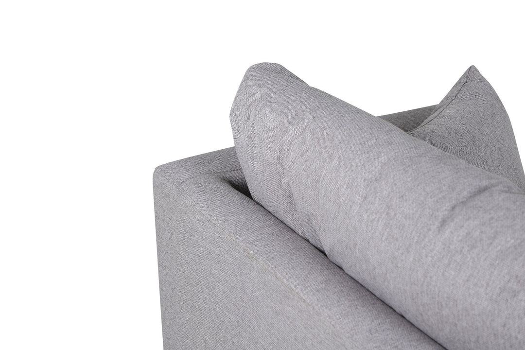 Venture Home Sofia Single Sofa - Black / Grey Fabric