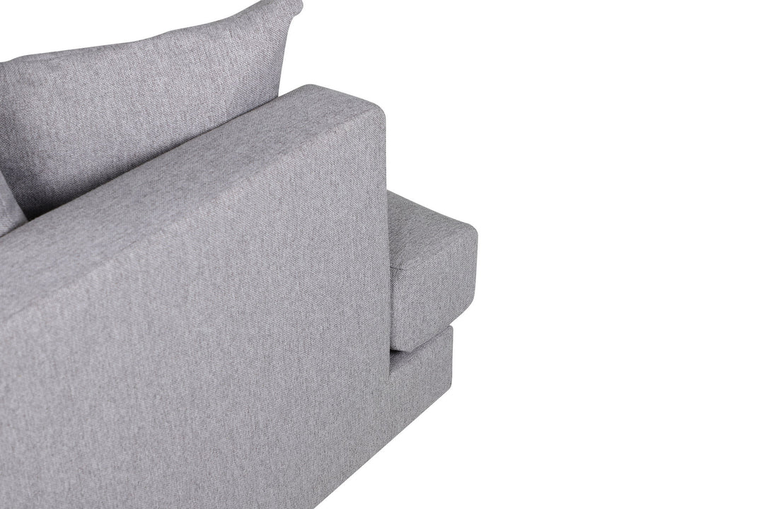 Venture Home Sofia Single Sofa - Black / Grey Fabric