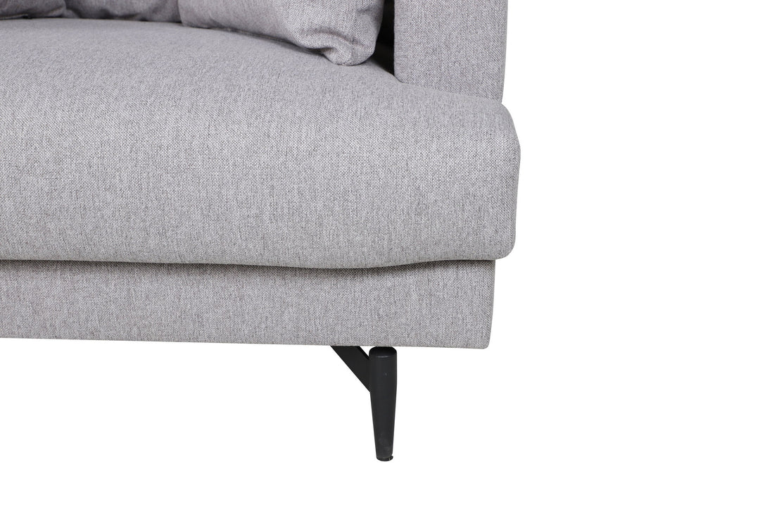 Venture Home Sofia Single Sofa - Black / Grey Fabric