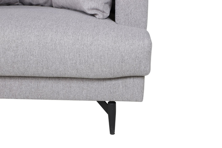 Venture Home Sofia Single Sofa - Black / Grey Fabric