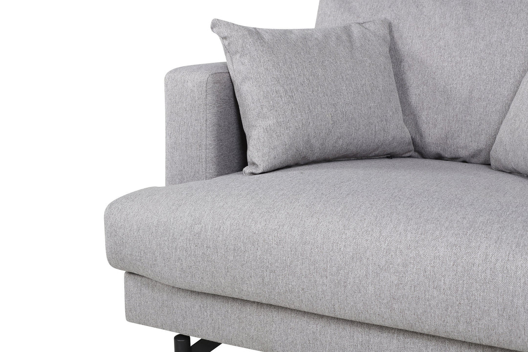 Venture Home Sofia Single Sofa - Black / Grey Fabric