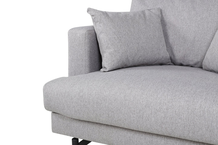 Venture Home Sofia Single Sofa - Black / Grey Fabric