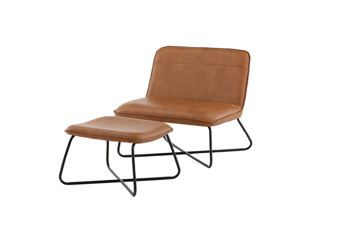 Venture Home X-Lounge Chair - Brown PU