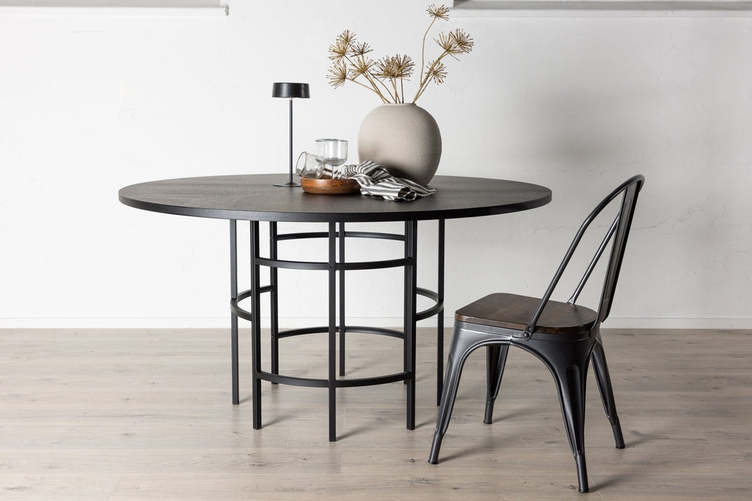 Furniture Fashion Copenhagen - Dining Table round - Black / Black