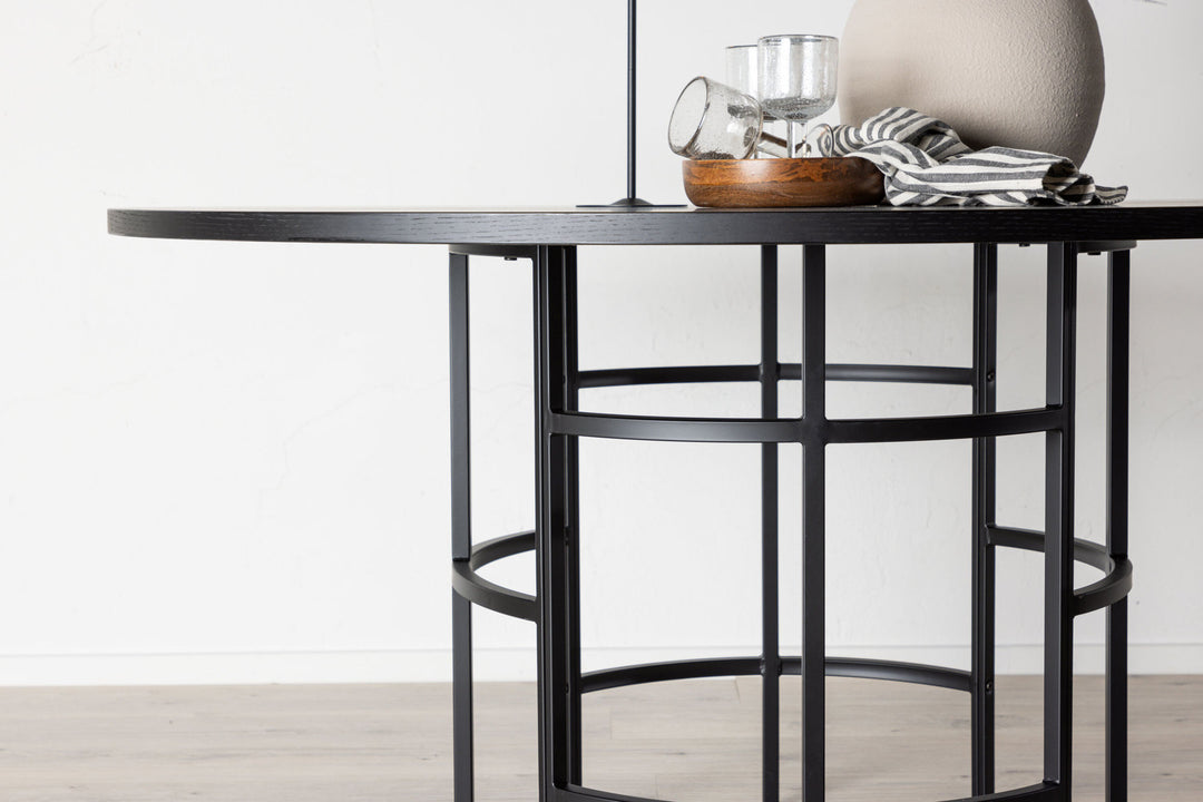 Furniture Fashion Copenhagen - Dining Table round - Black / Black
