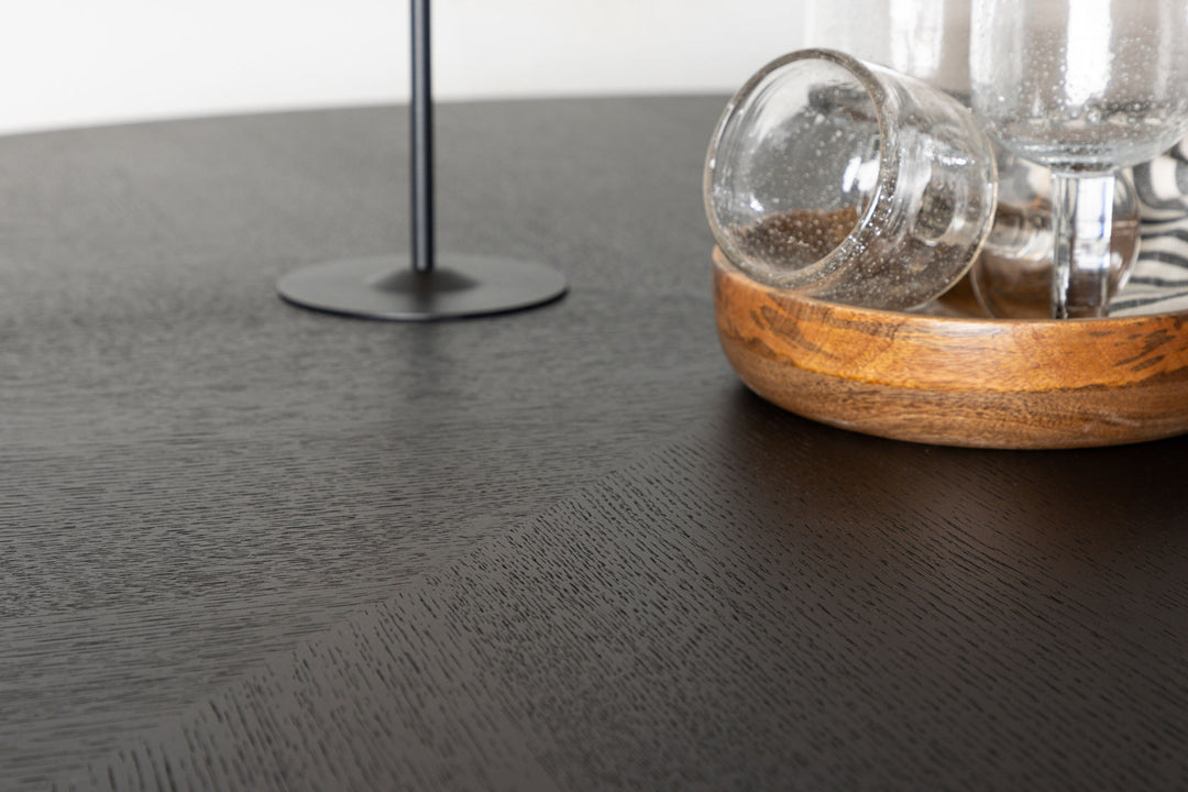 Furniture Fashion Copenhagen - Dining Table round - Black / Black