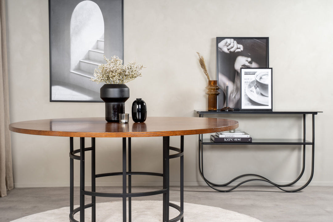 Furniture Fashion Copenhagen - Dining Table round - Brown / Black