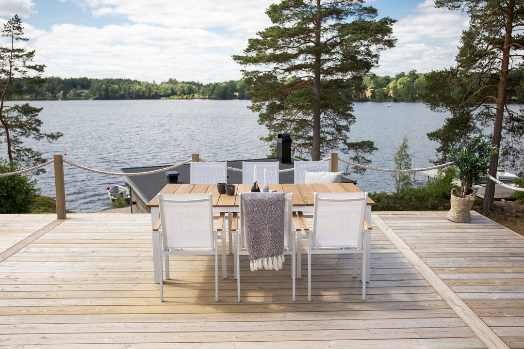 Venture Home Mexico Table 210*100 - White/Teak