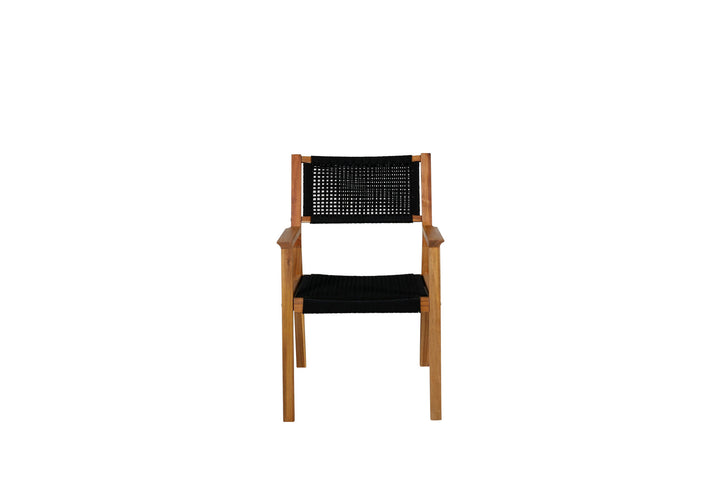 Venture Home Little John Dining Chair 2-pack - Black Rope / Acacia