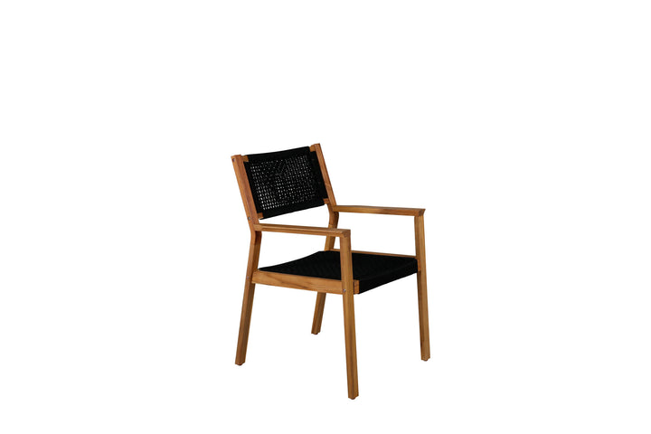 Venture Home Little John Dining Chair 2-pack - Black Rope / Acacia