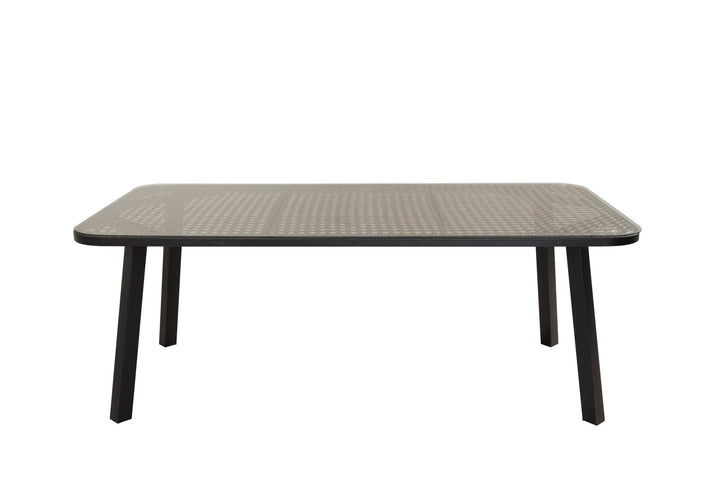 Venture Home Paola Dining Table - Black Steel / Nature Wicker - 200*100