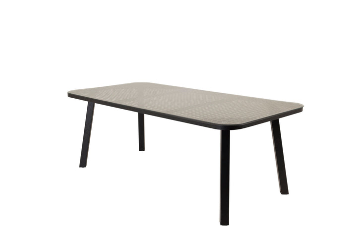 Venture Home Paola Dining Table - Black Steel / Nature Wicker - 200*100