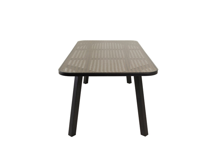 Venture Home Paola Dining Table - Black Steel / Nature Wicker - 200*100