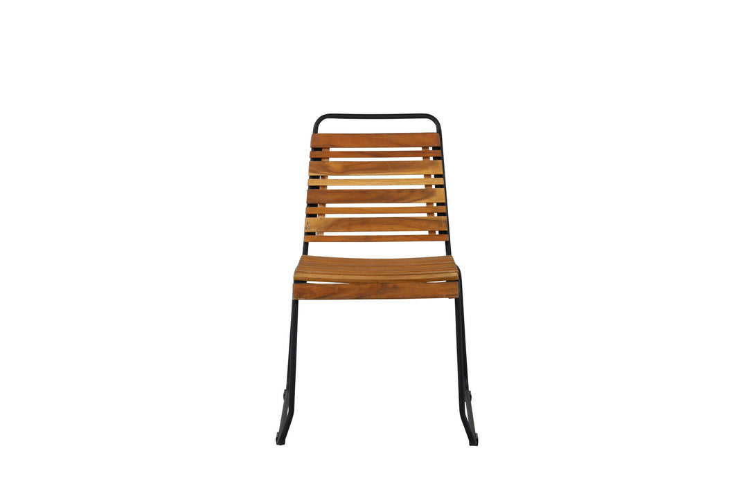 Venture Home Bois Dining Chair 2-pack - Black Alu / Acacia