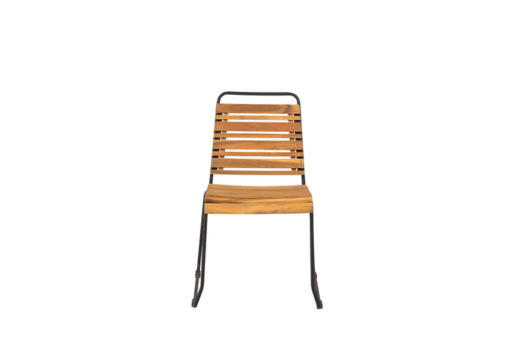 Venture Home Bois Dining Chair 2-pack - Black Alu / Acacia
