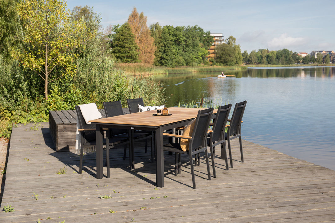 Venture Home Mexico Table 180/240 - Black/Teak