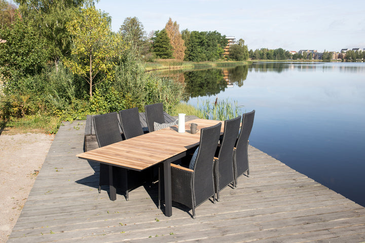 Venture Home Mexico Table 180/240 - Black/Teak