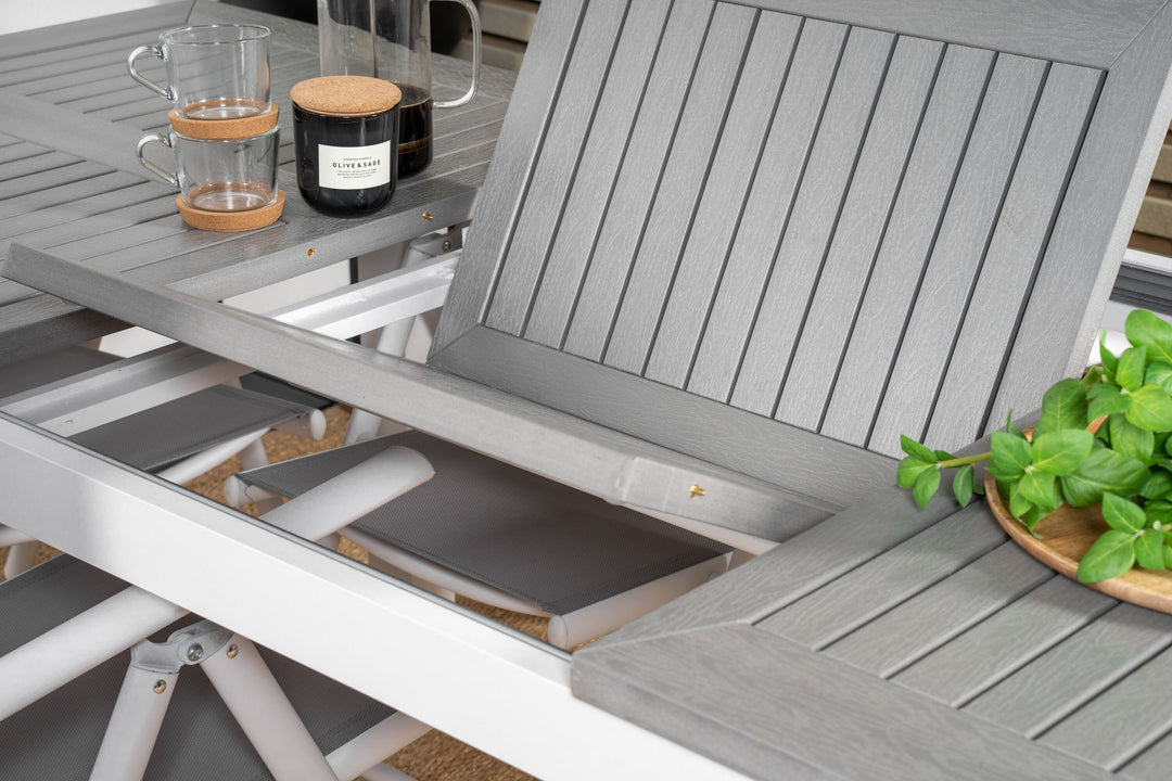 Venture Home Albany Table - 152/210 - White/Grey