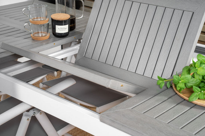 Venture Home Albany Table - 152/210 - White/Grey