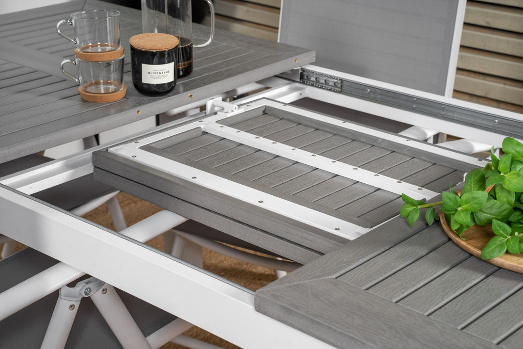 Venture Home Albany Table - 152/210 - White/Grey