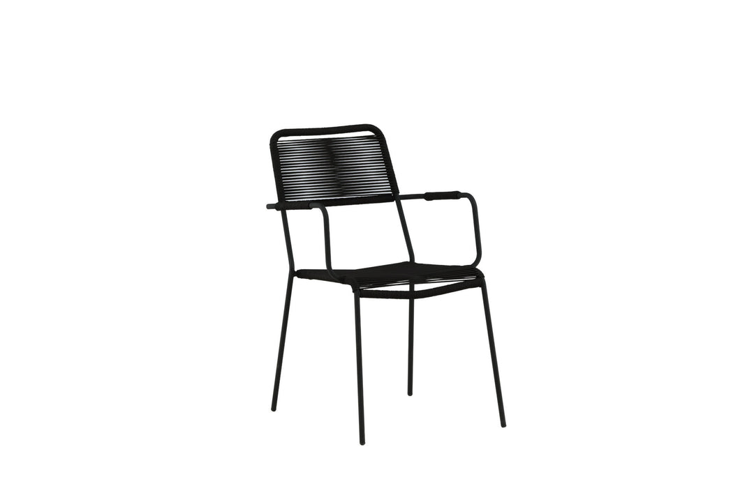 Venture Home Lindos Armchair 2-pack - Black Alu / Black Rope