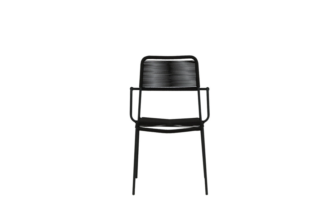 Venture Home Lindos Armchair 2-pack - Black Alu / Black Rope
