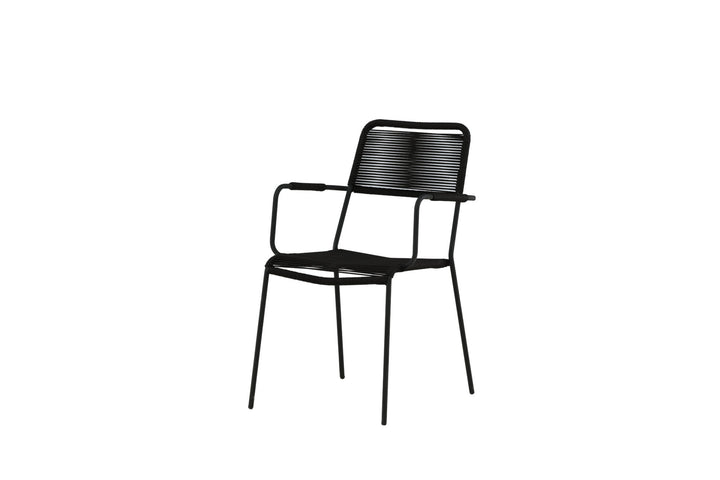 Venture Home Lindos Armchair 2-pack - Black Alu / Black Rope