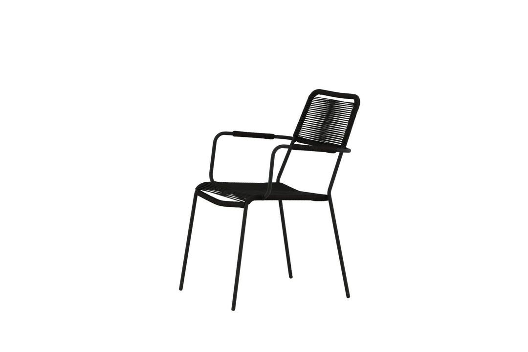 Venture Home Lindos Armchair 2-pack - Black Alu / Black Rope