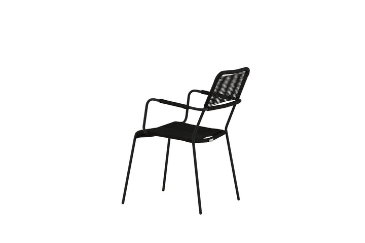 Venture Home Lindos Armchair 2-pack - Black Alu / Black Rope