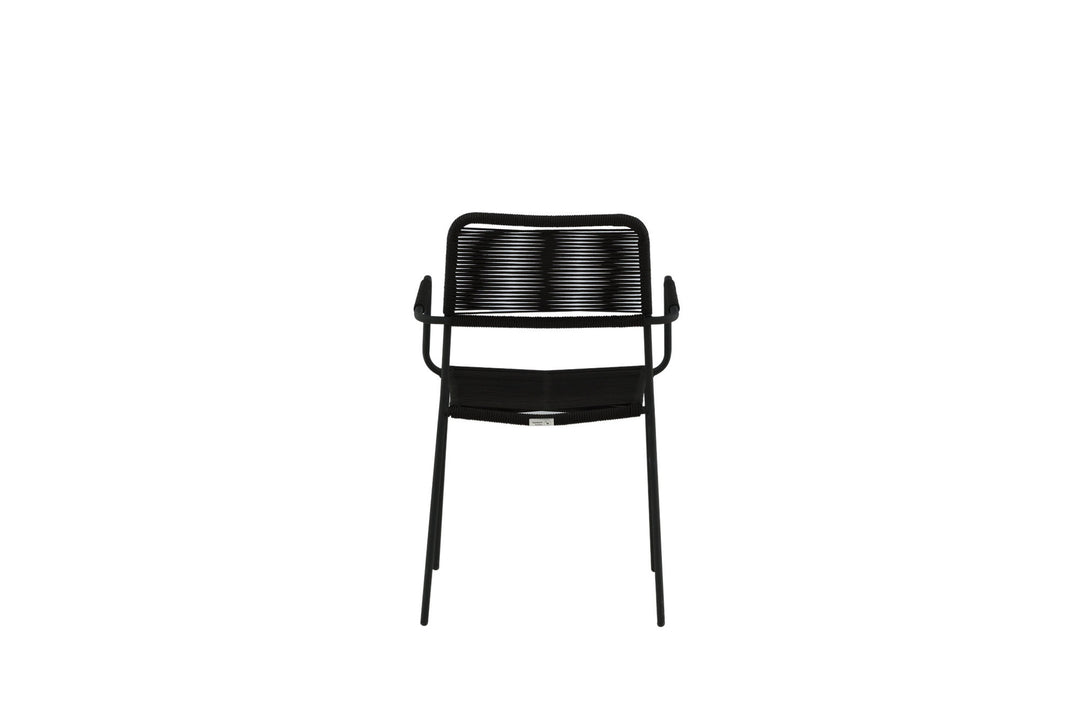 Venture Home Lindos Armchair 2-pack - Black Alu / Black Rope