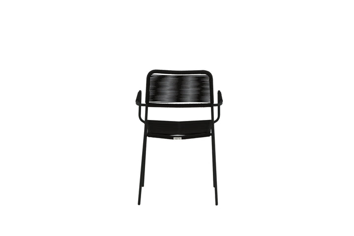 Venture Home Lindos Armchair 2-pack - Black Alu / Black Rope