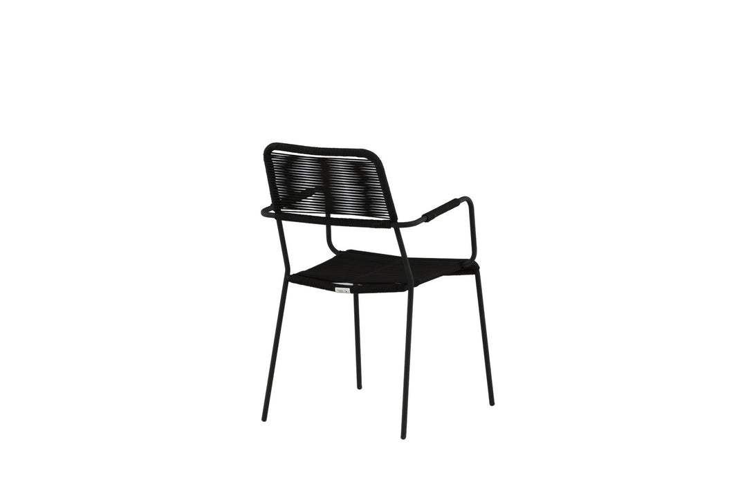 Venture Home Lindos Armchair 2-pack - Black Alu / Black Rope