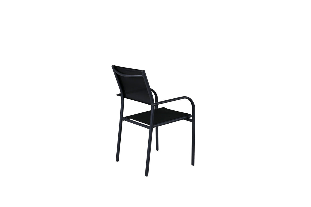Venture Home Santorini Lænestol (Stabelbar) 2-pak - Sort Alu / Sort Textilene