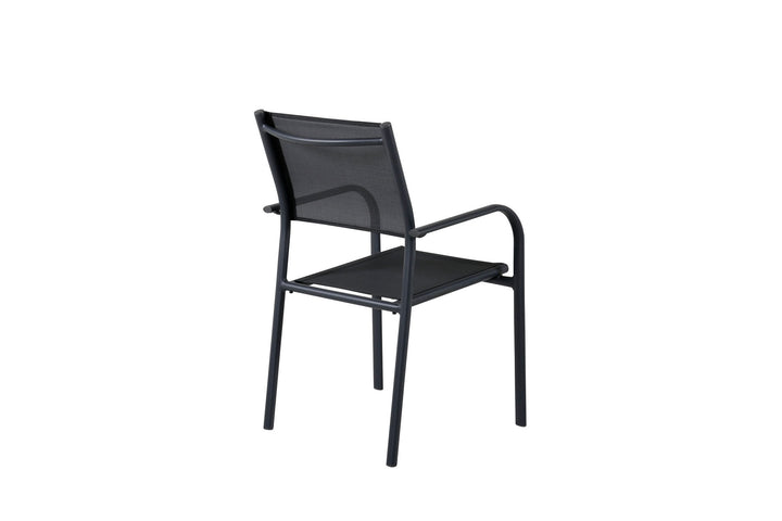 Venture Home Santorini Lænestol (Stabelbar) 2-pak - Sort Alu / Sort Textilene