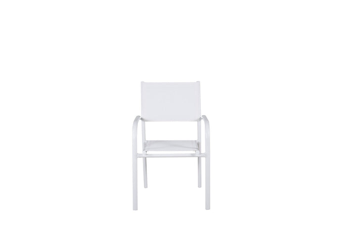 Venture Home Santorini Arm Chair (Stackable) 2-pack - White Alu / White Textilene
