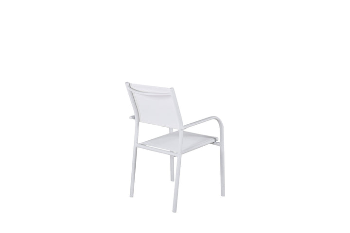 Venture Home Santorini Arm Chair (Stackable) 2-pack - White Alu / White Textilene
