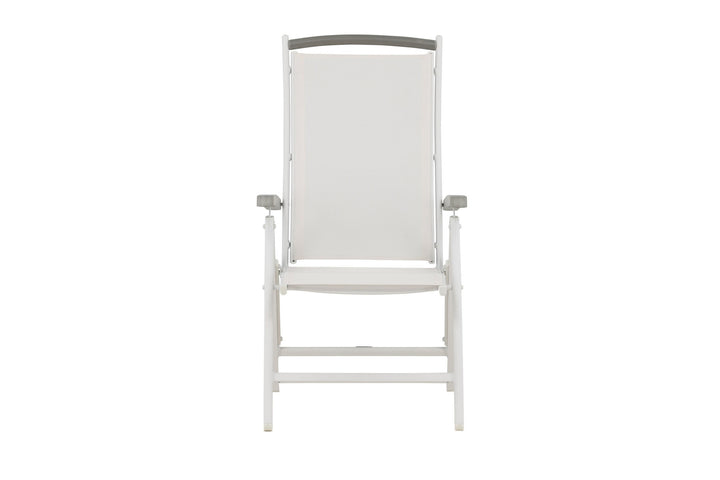 Venture Home Albany 5:pos Stol 2-pack - Vit Aluminium/Vit Textilene/Aintwood