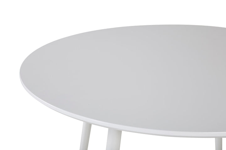 Venture Home Plaza Round Table 100 cm - White top / White Legs