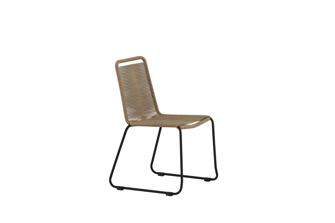 Venture Home Lindos Stacking Chair 2-pack - Black Alu / Latte Rope