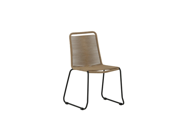 Venture Home Lindos Stacking Chair 2-pack - Black Alu / Latte Rope