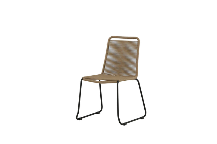 Venture Home Lindos Stacking Chair 2-pack - Black Alu / Latte Rope