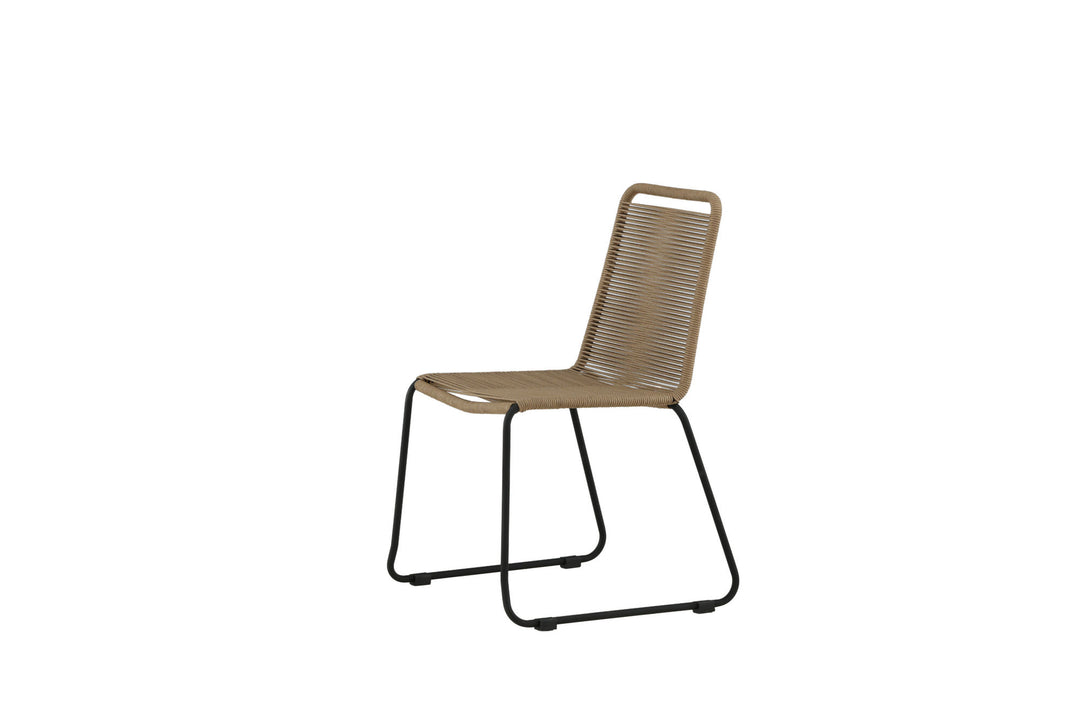 Venture Home Lindos Stacking Chair 2-pack - Black Alu / Latte Rope