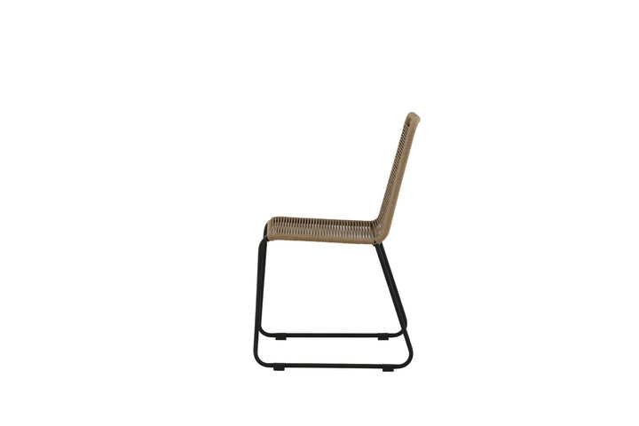 Venture Home Lindos Stacking Chair 2-pack - Black Alu / Latte Rope