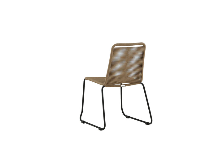 Venture Home Lindos Stacking Chair 2-pack - Black Alu / Latte Rope
