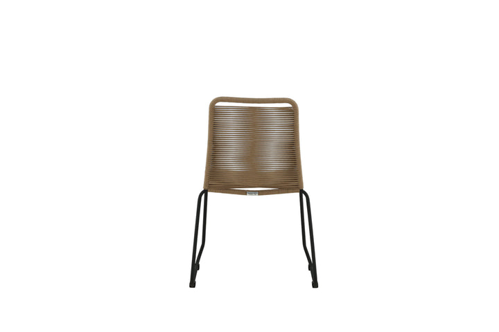Venture Home Lindos Stacking Chair 2-pack - Black Alu / Latte Rope