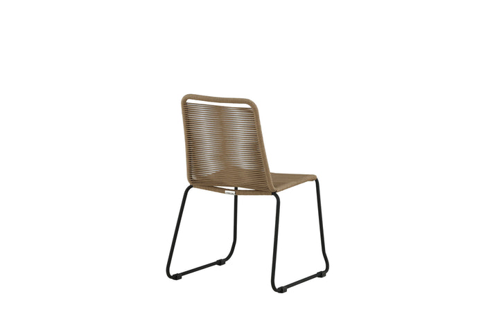 Venture Home Lindos Stacking Chair 2-pack - Black Alu / Latte Rope