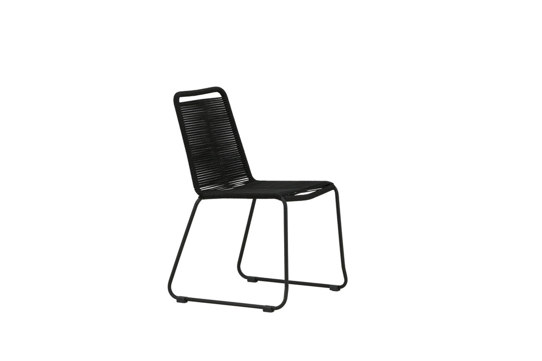 Venture Home Lindos Stacking Chair 2-pack - Black Alu / Black Rope