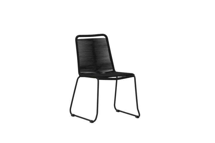 Venture Home Lindos Stacking Chair 2-pack - Black Alu / Black Rope